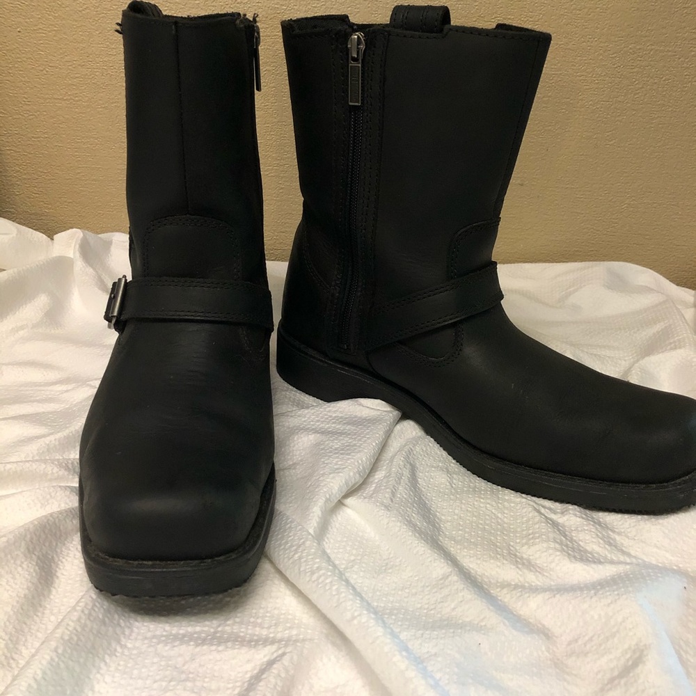 Harley Davidson Black Leather Riding Boots